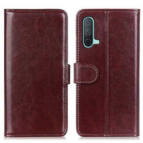 Coque Portefeuille Livre Cuir Etui Clapet M07L pour OnePlus Nord CE 5G Marron