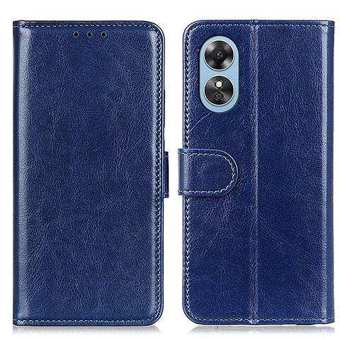 Coque Portefeuille Livre Cuir Etui Clapet M07L pour Oppo A17 Bleu