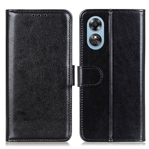 Coque Portefeuille Livre Cuir Etui Clapet M07L pour Oppo A17 Noir