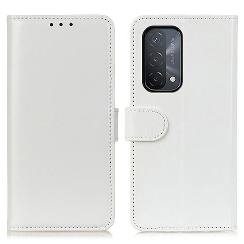 Coque Portefeuille Livre Cuir Etui Clapet M07L pour Oppo A54 5G Blanc