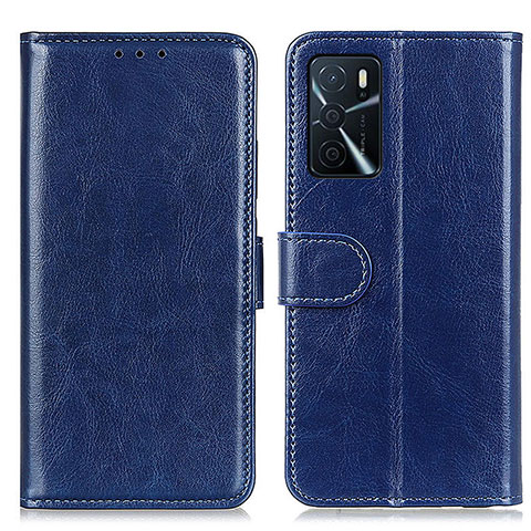 Coque Portefeuille Livre Cuir Etui Clapet M07L pour Oppo A54s Bleu