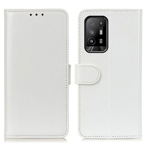 Coque Portefeuille Livre Cuir Etui Clapet M07L pour Oppo A94 5G Blanc