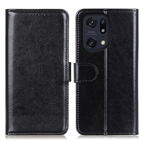 Coque Portefeuille Livre Cuir Etui Clapet M07L pour Oppo Find X5 Pro 5G Noir