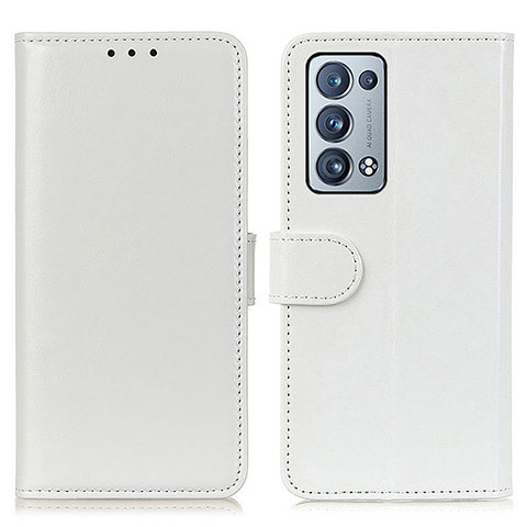 Coque Portefeuille Livre Cuir Etui Clapet M07L pour Oppo Reno6 Pro 5G Blanc