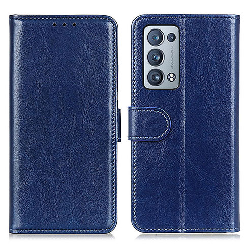 Coque Portefeuille Livre Cuir Etui Clapet M07L pour Oppo Reno6 Pro+ Plus 5G Bleu