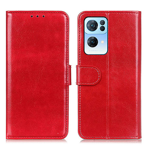 Coque Portefeuille Livre Cuir Etui Clapet M07L pour Oppo Reno7 Pro 5G Rouge