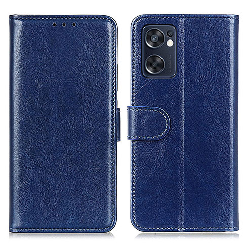 Coque Portefeuille Livre Cuir Etui Clapet M07L pour Oppo Reno7 SE 5G Bleu