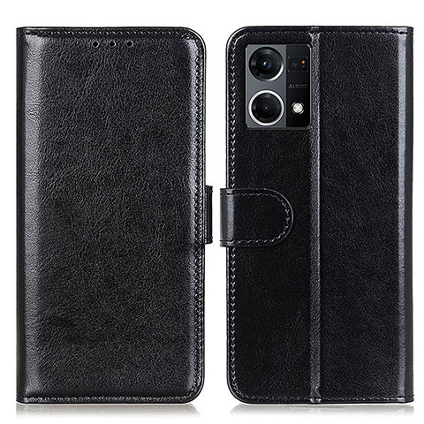 Coque Portefeuille Livre Cuir Etui Clapet M07L pour Oppo Reno8 4G Noir