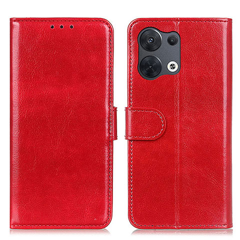 Coque Portefeuille Livre Cuir Etui Clapet M07L pour Oppo Reno8 Pro 5G Rouge