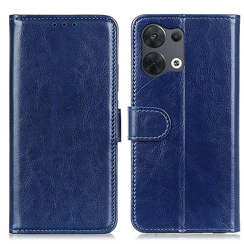 Coque Portefeuille Livre Cuir Etui Clapet M07L pour Oppo Reno9 5G Bleu