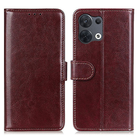 Coque Portefeuille Livre Cuir Etui Clapet M07L pour Oppo Reno9 5G Marron