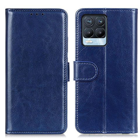 Coque Portefeuille Livre Cuir Etui Clapet M07L pour Realme 8 4G Bleu