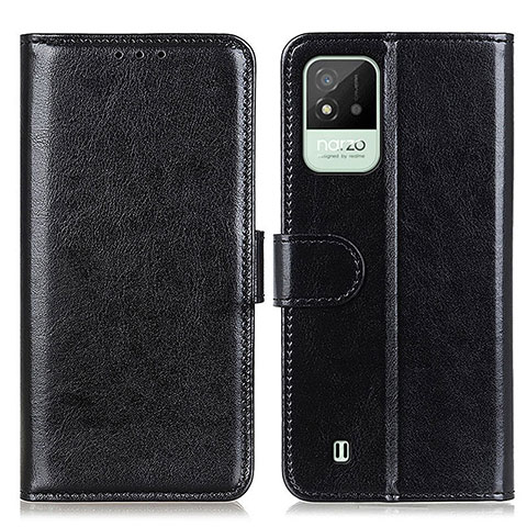 Coque Portefeuille Livre Cuir Etui Clapet M07L pour Realme C20 Noir