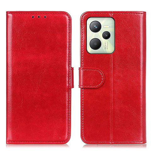 Coque Portefeuille Livre Cuir Etui Clapet M07L pour Realme C35 Rouge