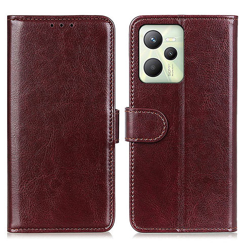 Coque Portefeuille Livre Cuir Etui Clapet M07L pour Realme Narzo 50A Prime Marron