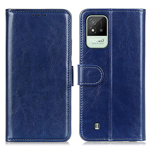 Coque Portefeuille Livre Cuir Etui Clapet M07L pour Realme Narzo 50i Bleu