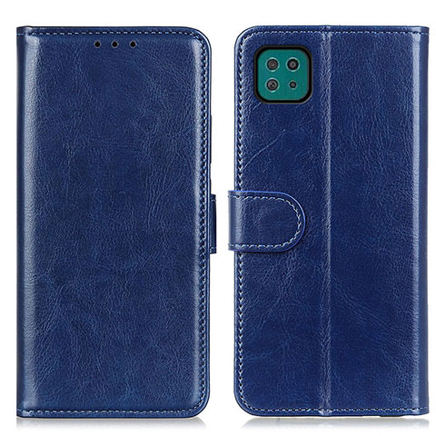 Coque Portefeuille Livre Cuir Etui Clapet M07L pour Samsung Galaxy F42 5G Bleu