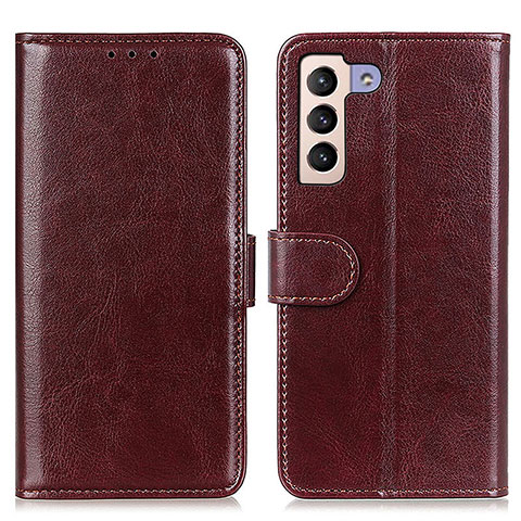 Coque Portefeuille Livre Cuir Etui Clapet M07L pour Samsung Galaxy S21 Plus 5G Marron