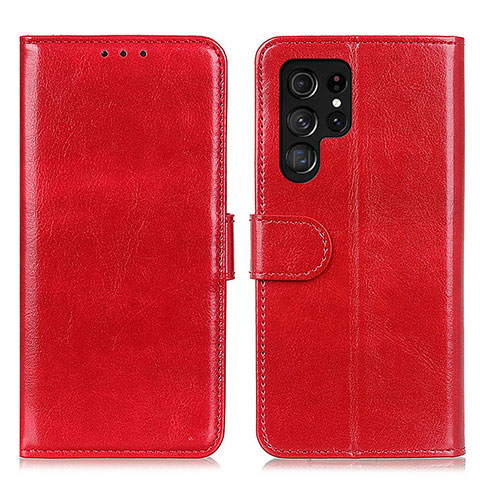 Coque Portefeuille Livre Cuir Etui Clapet M07L pour Samsung Galaxy S21 Ultra 5G Rouge