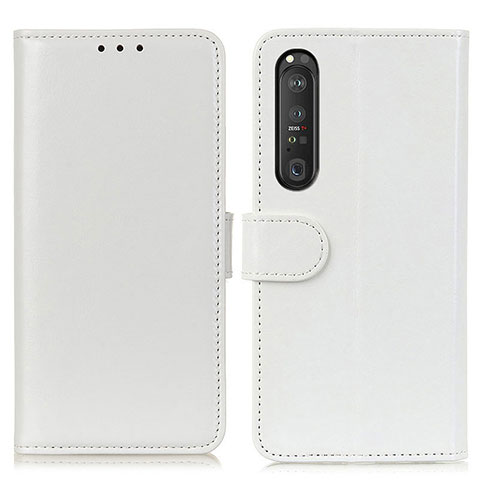 Coque Portefeuille Livre Cuir Etui Clapet M07L pour Sony Xperia 1 III Blanc