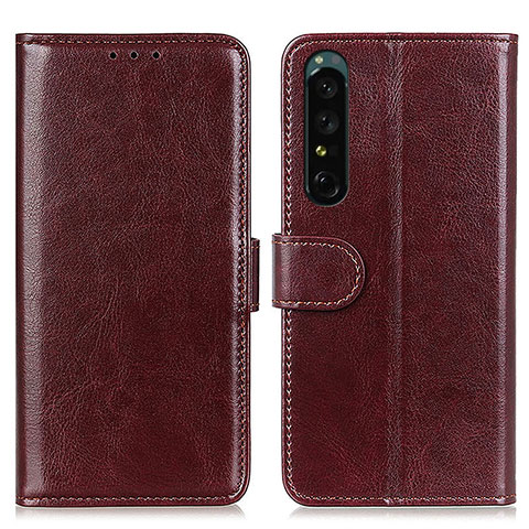 Coque Portefeuille Livre Cuir Etui Clapet M07L pour Sony Xperia 1 IV Marron