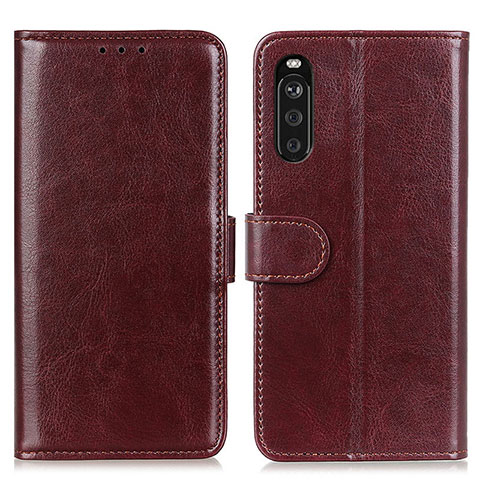 Coque Portefeuille Livre Cuir Etui Clapet M07L pour Sony Xperia 10 III SO-52B Marron