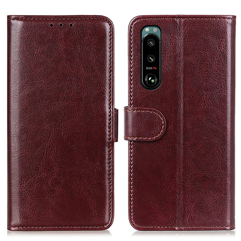 Coque Portefeuille Livre Cuir Etui Clapet M07L pour Sony Xperia 5 III Marron