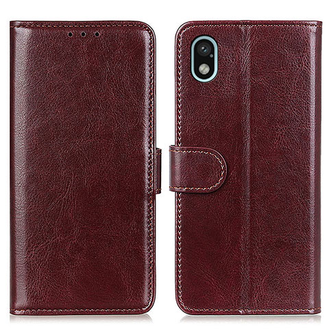 Coque Portefeuille Livre Cuir Etui Clapet M07L pour Sony Xperia Ace III SO-53C Marron