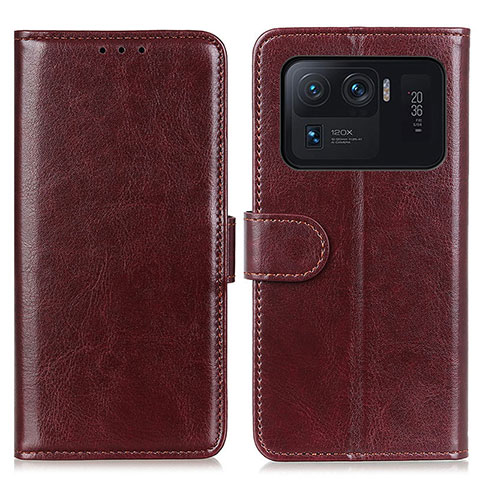 Coque Portefeuille Livre Cuir Etui Clapet M07L pour Xiaomi Mi 11 Ultra 5G Marron