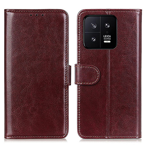 Coque Portefeuille Livre Cuir Etui Clapet M07L pour Xiaomi Mi 13 5G Marron