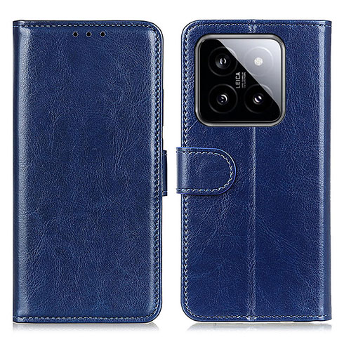 Coque Portefeuille Livre Cuir Etui Clapet M07L pour Xiaomi Mi 14 Pro 5G Bleu