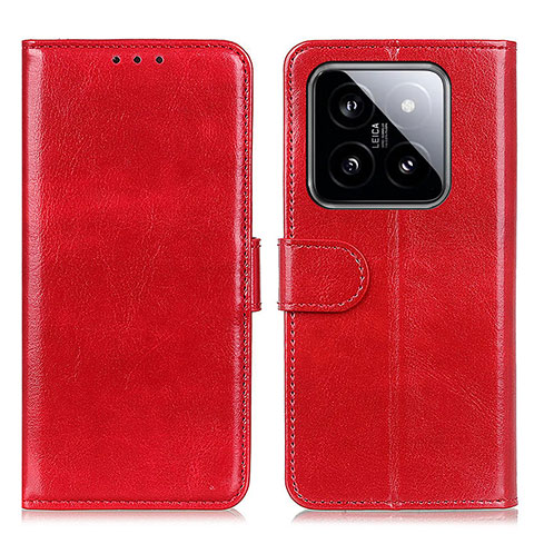 Coque Portefeuille Livre Cuir Etui Clapet M07L pour Xiaomi Mi 14 Pro 5G Rouge