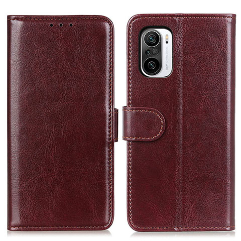 Coque Portefeuille Livre Cuir Etui Clapet M07L pour Xiaomi Poco F3 5G Marron