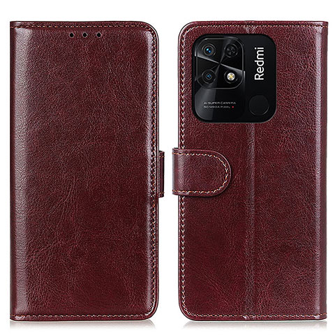 Coque Portefeuille Livre Cuir Etui Clapet M07L pour Xiaomi Redmi 10 India Marron