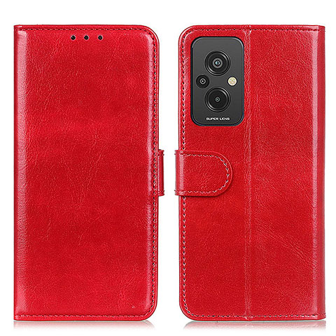Coque Portefeuille Livre Cuir Etui Clapet M07L pour Xiaomi Redmi 11 Prime 4G Rouge