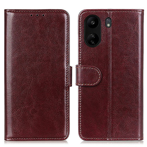 Coque Portefeuille Livre Cuir Etui Clapet M07L pour Xiaomi Redmi 13C Marron