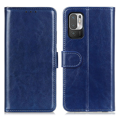 Coque Portefeuille Livre Cuir Etui Clapet M07L pour Xiaomi Redmi Note 10 5G Bleu