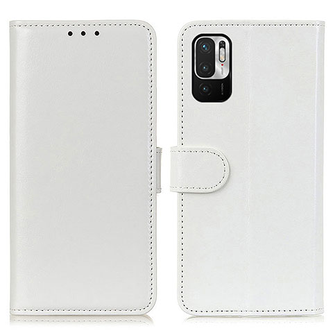 Coque Portefeuille Livre Cuir Etui Clapet M07L pour Xiaomi Redmi Note 10 JE 5G Blanc