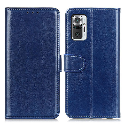 Coque Portefeuille Livre Cuir Etui Clapet M07L pour Xiaomi Redmi Note 10 Pro 4G Bleu