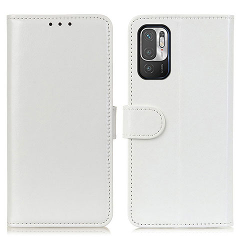 Coque Portefeuille Livre Cuir Etui Clapet M07L pour Xiaomi Redmi Note 10T 5G Blanc