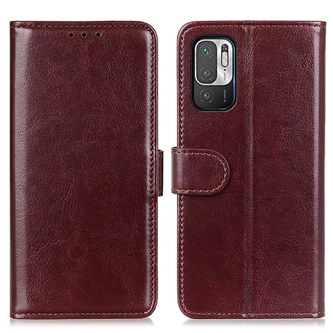 Coque Portefeuille Livre Cuir Etui Clapet M07L pour Xiaomi Redmi Note 10T 5G Marron