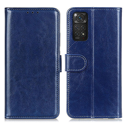 Coque Portefeuille Livre Cuir Etui Clapet M07L pour Xiaomi Redmi Note 11 4G (2022) Bleu