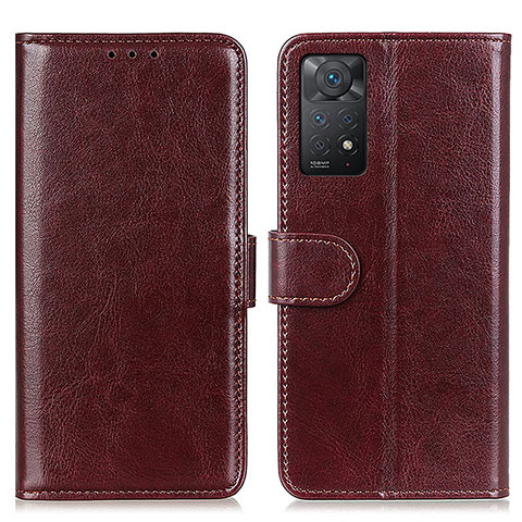 Coque Portefeuille Livre Cuir Etui Clapet M07L pour Xiaomi Redmi Note 11 Pro 4G Marron