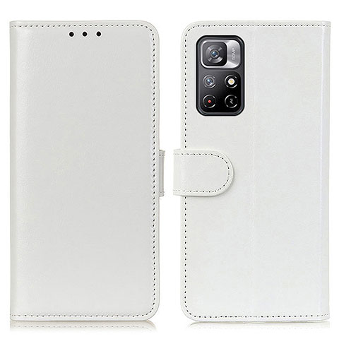 Coque Portefeuille Livre Cuir Etui Clapet M07L pour Xiaomi Redmi Note 11T 5G Blanc