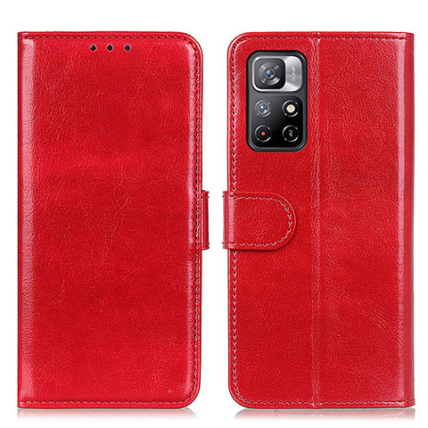 Coque Portefeuille Livre Cuir Etui Clapet M07L pour Xiaomi Redmi Note 11T 5G Rouge