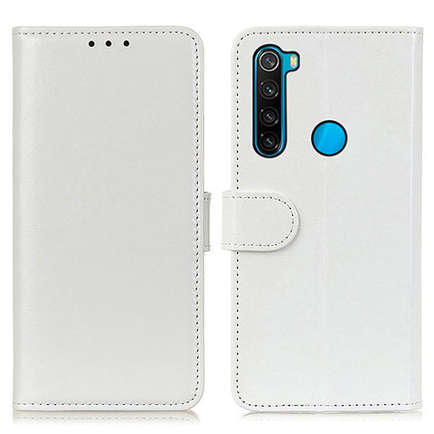 Coque Portefeuille Livre Cuir Etui Clapet M07L pour Xiaomi Redmi Note 8 (2021) Blanc