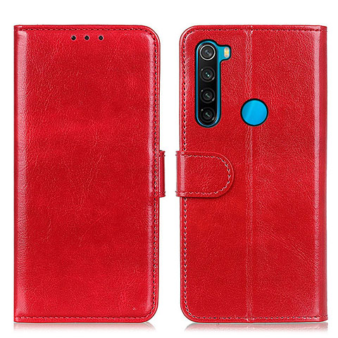 Coque Portefeuille Livre Cuir Etui Clapet M07L pour Xiaomi Redmi Note 8 (2021) Rouge