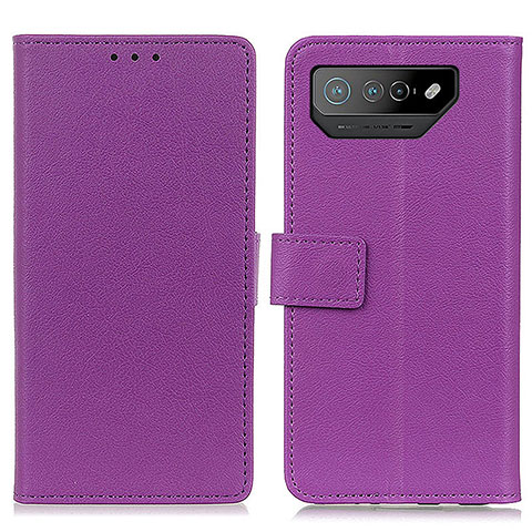 Coque Portefeuille Livre Cuir Etui Clapet M08L pour Asus ROG Phone 7 Pro Violet