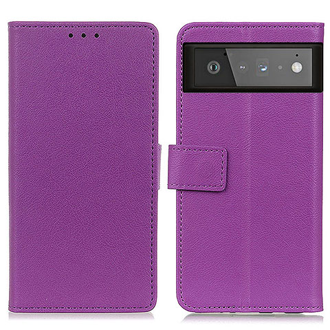 Coque Portefeuille Livre Cuir Etui Clapet M08L pour Google Pixel 6 5G Violet