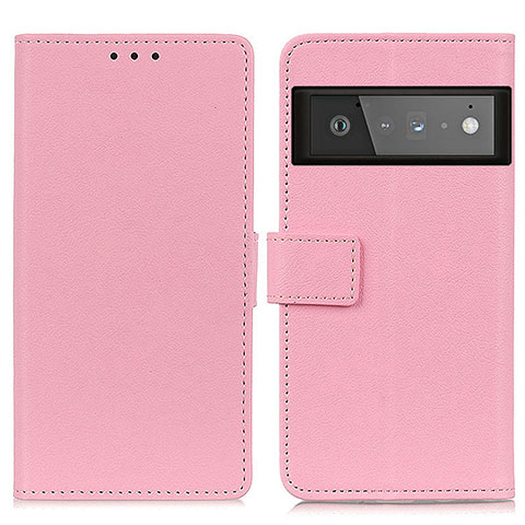 Coque Portefeuille Livre Cuir Etui Clapet M08L pour Google Pixel 6 Pro 5G Rose